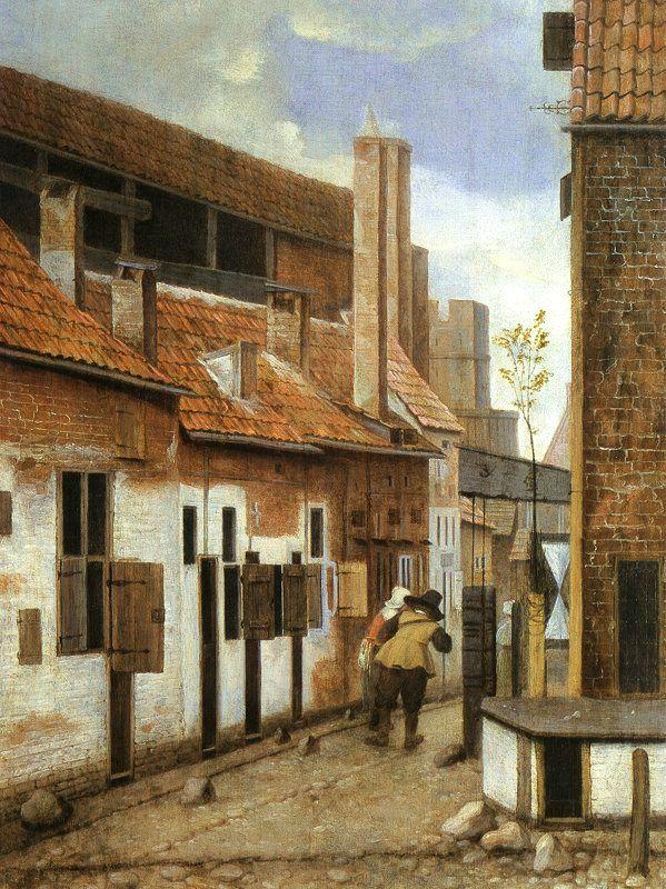 Jacobus Vrel Street Scene with Six Figures France oil painting art
